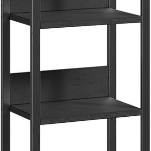 Bookshelf, 6-Tier Bookcase with Drawer, Small Book Shelf for Small Space, Storage Shelf Organizer, for Living Room, Bedroom, Study, Kitchen, Black BKHB66101
